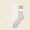 Lot 2 paires chaussettes gris homme