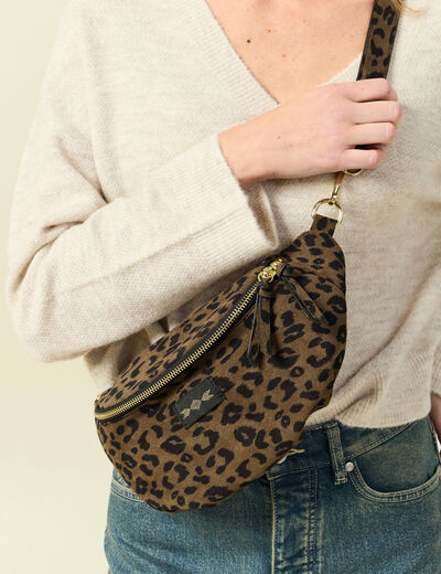 Sac banane vert kaki femme