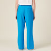 Pantalon large à pinces bleu femme