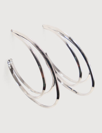 Anneaux couleur argent femme