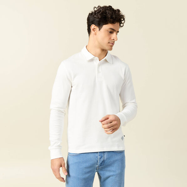 polo manches longues ecru homme Polo manches longues ecru homme
