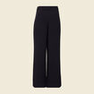 Pantalon large fluide noir femme
