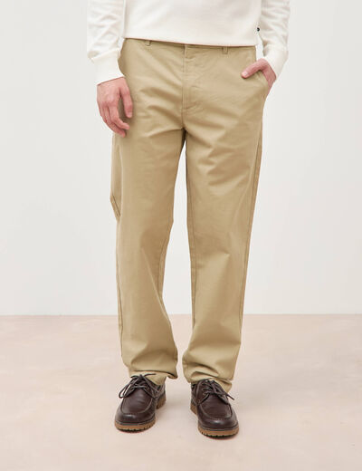Pantalon regular longueur 32 taupe homme
