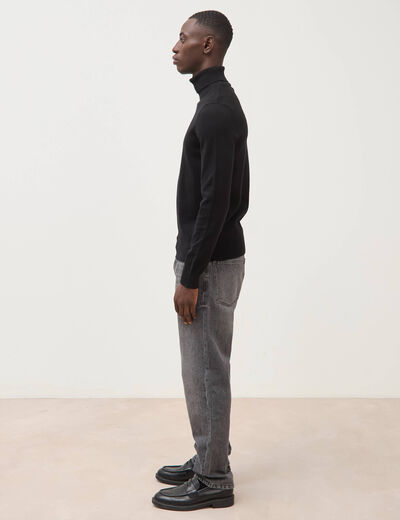 Pull manches longues noir homme