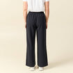 Pantalon taille haute bleu marine femme