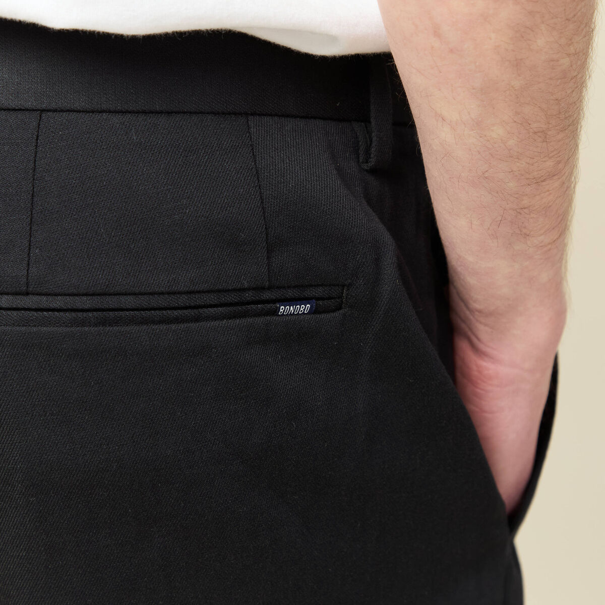 Pantalon chino noir homme