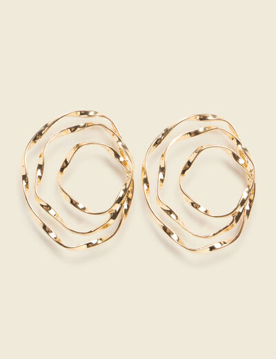 Boucles d'oreilles couleur or femme