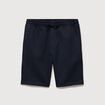 Bermuda droit &eacute;lastiqu&eacute; bleu marine homme