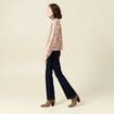 Gilet imprimé manches longues blanc femme