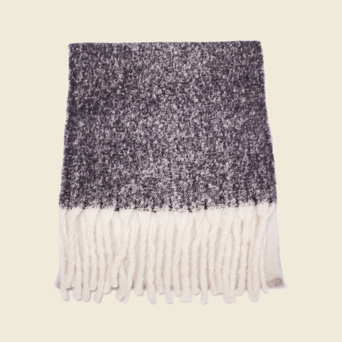 Écharpe à franges gris homme