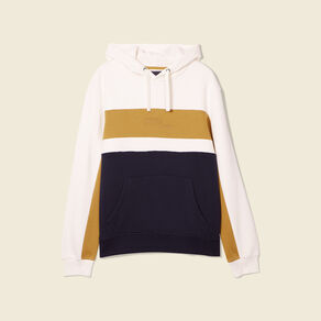 Sweat à capuche 1 poche ecru homme