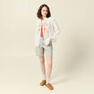 Chemise manches longues ecru femme
