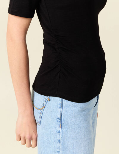 T-shirt manches courtes noir femme