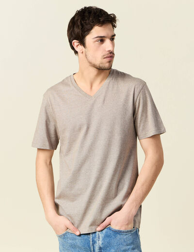 T-shirt manches courtes homme vert kaki homme