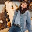 Veste oversize en jean denim used femme