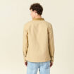 Veste boutonnée col velours beige homme