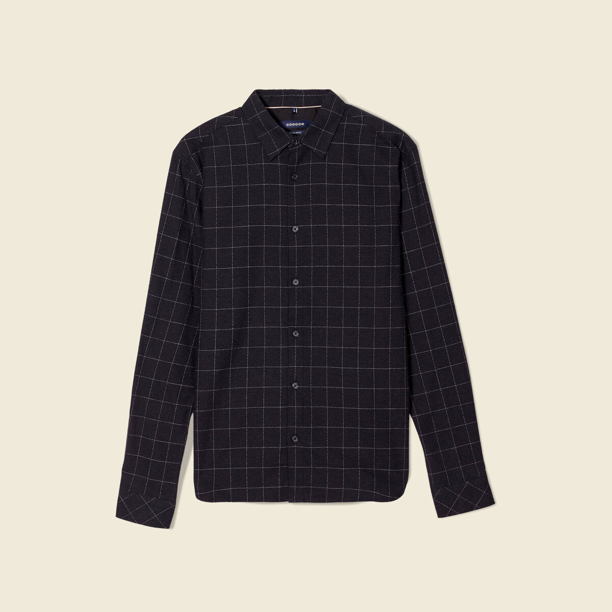 Chemise Habillée Homme Envy Couture – Coupe Slim, Manches Longues, Coton Satiné, Motifs Géométriques – XL