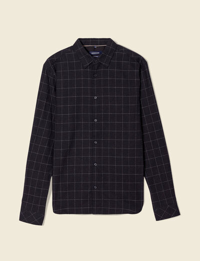 Chemise manches longues gris foncé homme