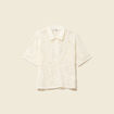 Polo coupe droite manches courtes ivoire femme