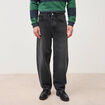 Jeans large longueur 32 en coton denim noir homme