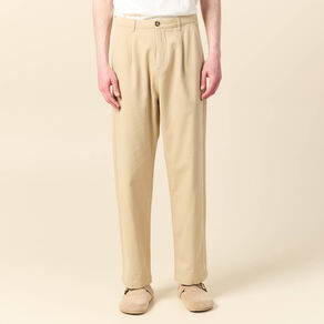 Pantalon chino à pinces sable homme