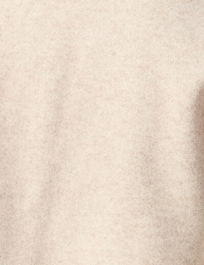 Cardigan droit court col classique creme femme