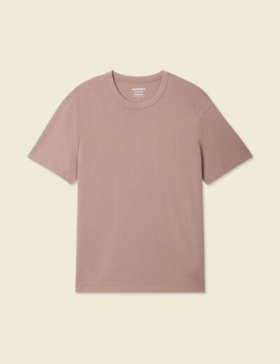 T-shirt éco-responsable marron cognac homme
