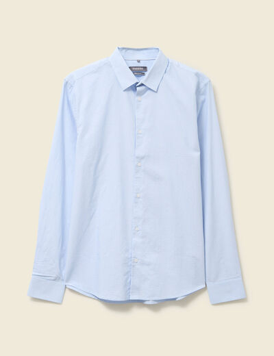 Chemise manches longues bleu ciel homme