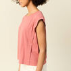 T-shirt manches courtes rouge foncé femme