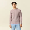 Pull manches longues vieux rose homme