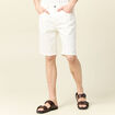 Bermuda droit en jean denim blanc homme