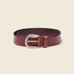 Ceinture emboss&eacute;e marron homme