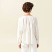 Blouse manches longues ecru femme