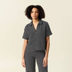 Polo manches courtes noir femme