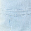 Robe en jeans &agrave; bretelles col carr&eacute; bleu marine femme