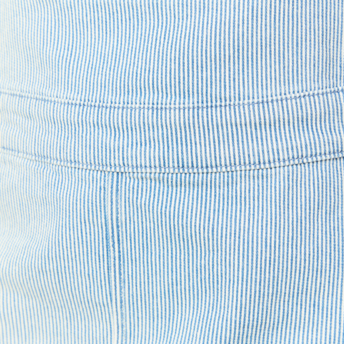 Robe en jeans &agrave; bretelles col carr&eacute; bleu marine femme