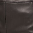 Short droit simili cuir &agrave; pont noir femme