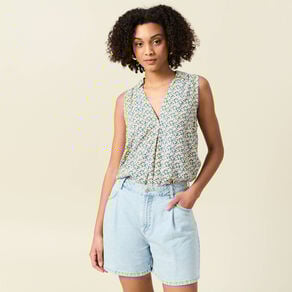 blouse sans manches bleu femme Blouse sans manches bleu femme
