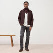 Jeans straight 5 poches denim gris homme