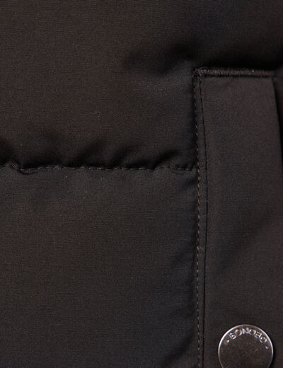 Doudoune à capuche cachée noir homme