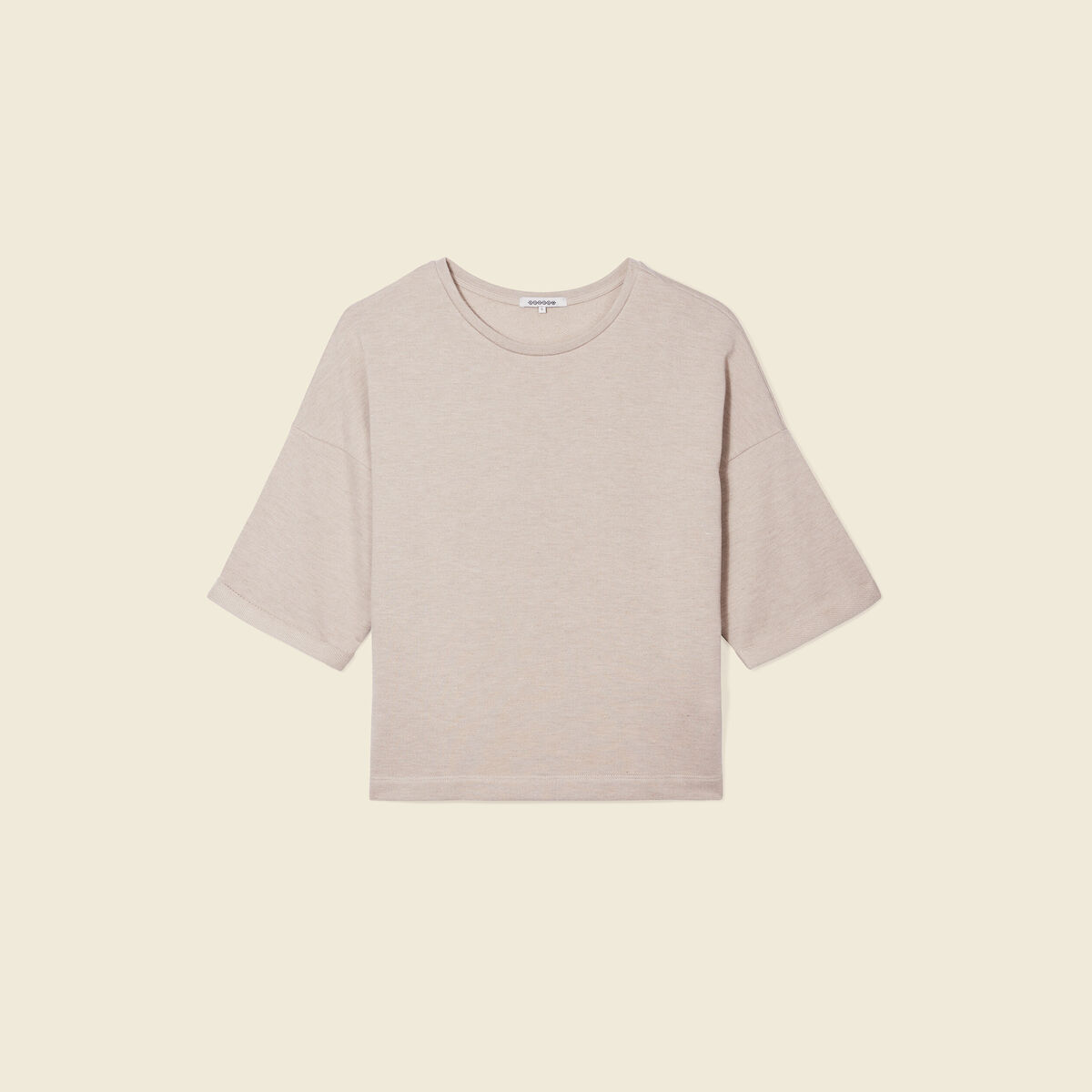 T-shirt à manches courtes creme femme