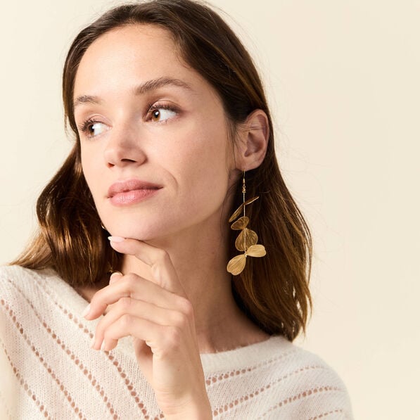 boucles doreilles pendantes couleur or femme Boucles d'oreilles pendantes couleur or femme
