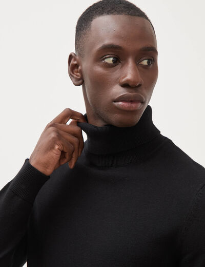 Pull manches longues noir homme