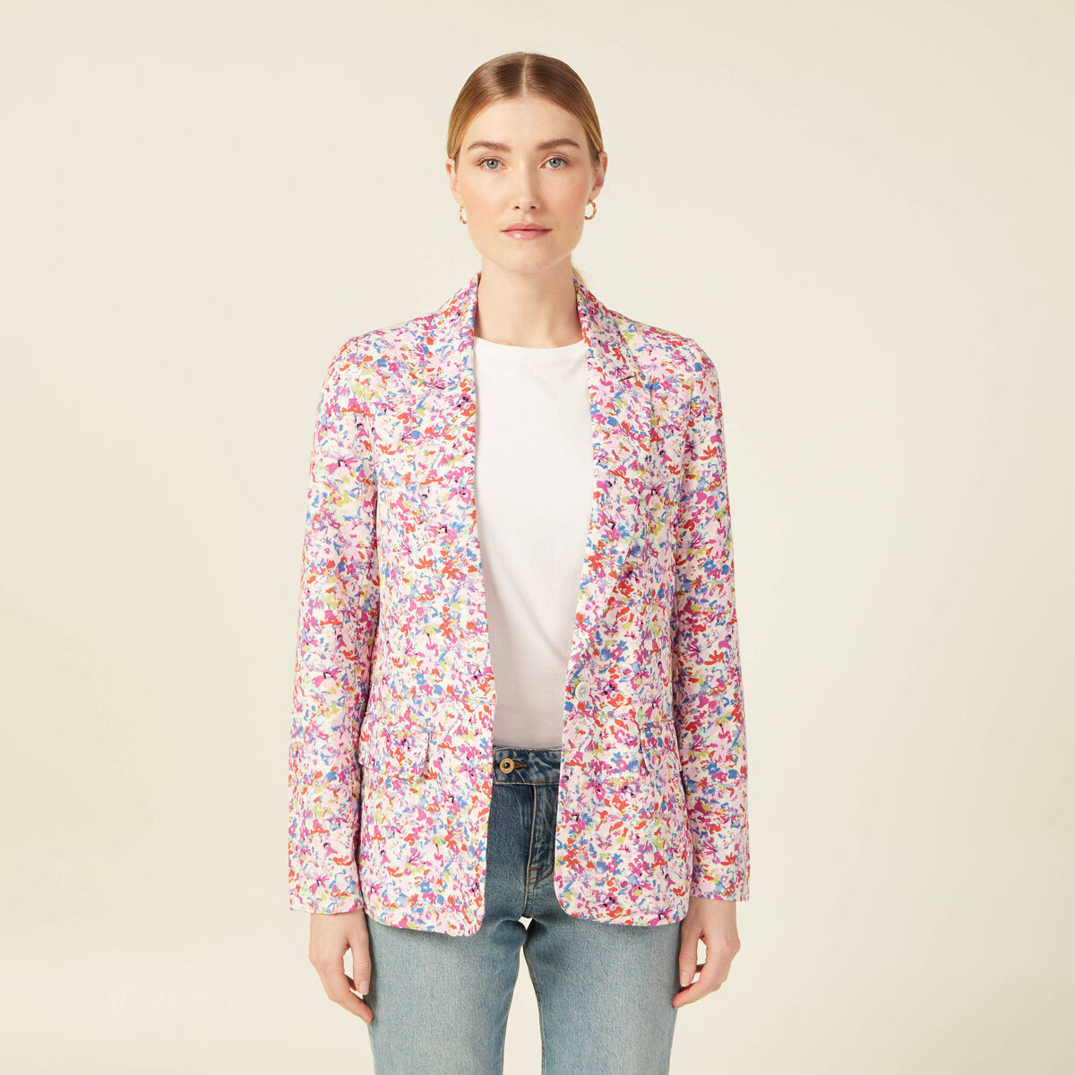Veste blazer éco-responsable rose femme