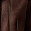 Bombardier court droit similicuir marron femme
