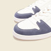 Tennis plates à lacets bleu marine homme