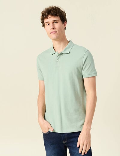 Polo éco-responsable vert homme
