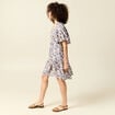Robe col V manches courtes bleu femme