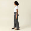 Pantalon large en maille noir femme