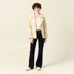 Pull manches longues creme femme